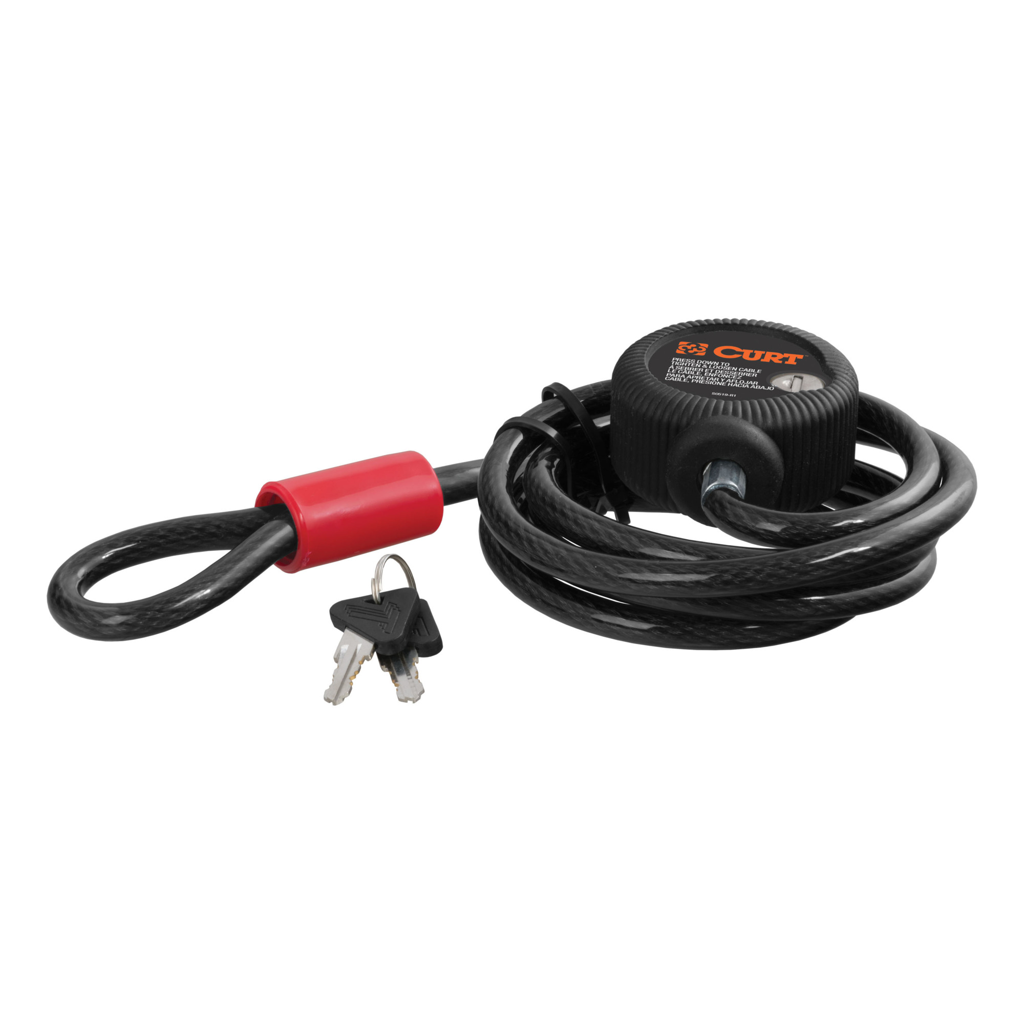 Curt Manufacturing Bike Cable Lock — 6ft. x 3/8in., Key-Operated, Includes 2 Keys, Model# 23666
